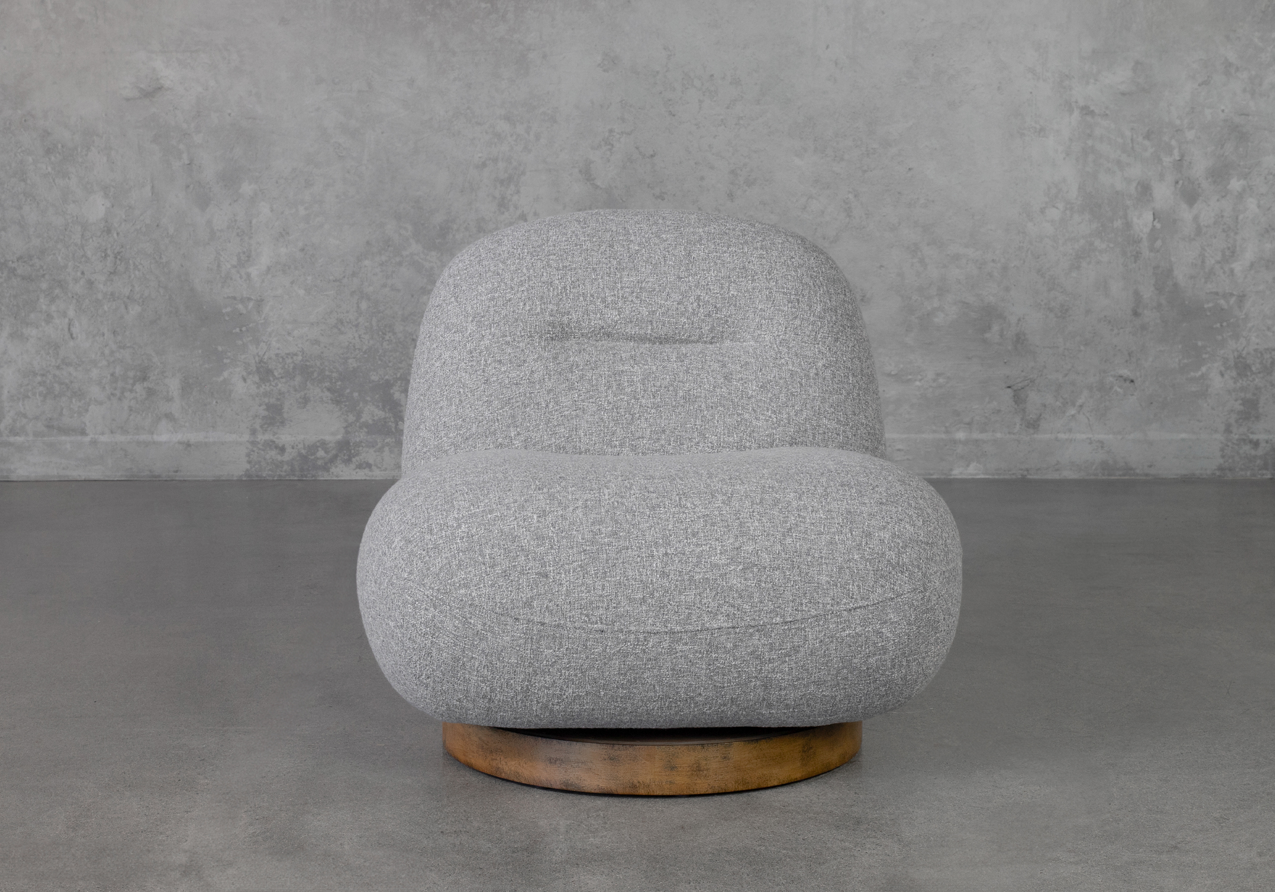Petrie Grey B1362 Fabric Swivel Chair Front