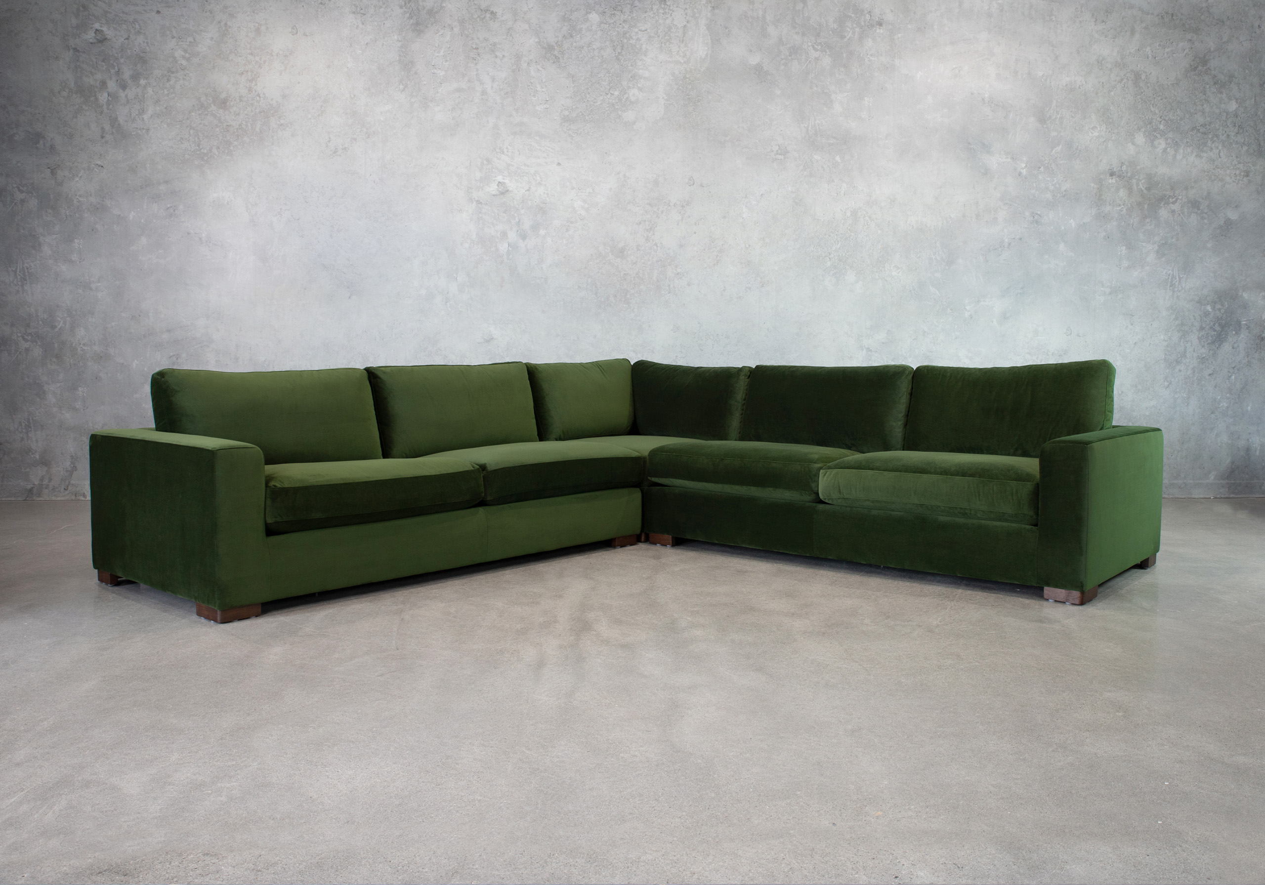 Lucca Sectional Green Angle
