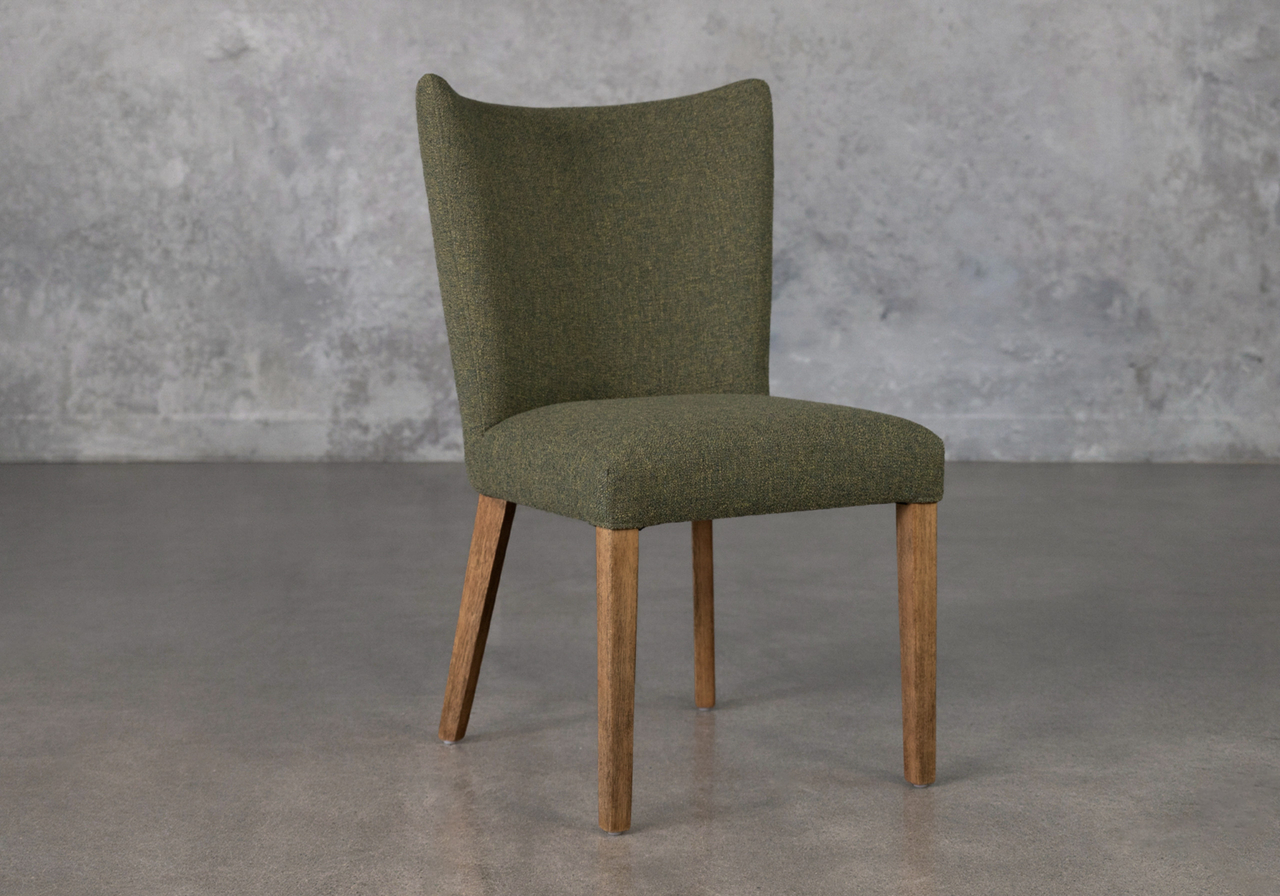 Greg A370 Green Fabric Dining Chair Angle
