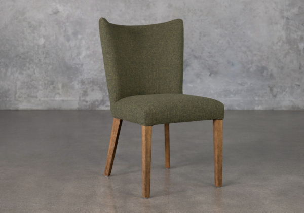 Greg A370 Green Fabric Dining Chair Angle