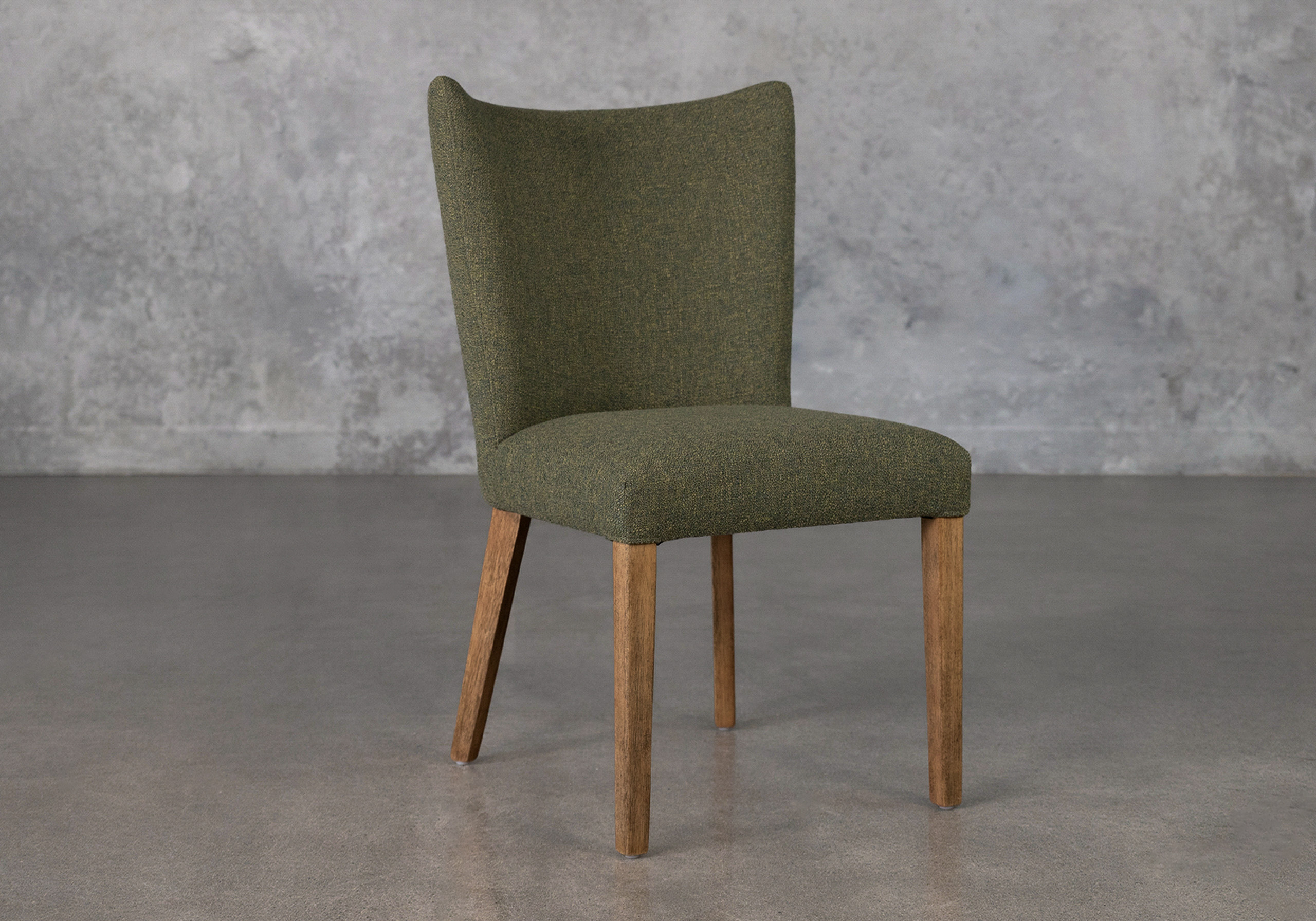 Greg A370 Green Fabric Dining Chair Angle