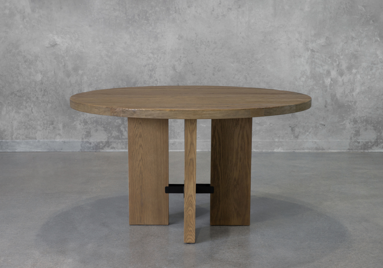 Ramona Round Wood Dining Table - Angle