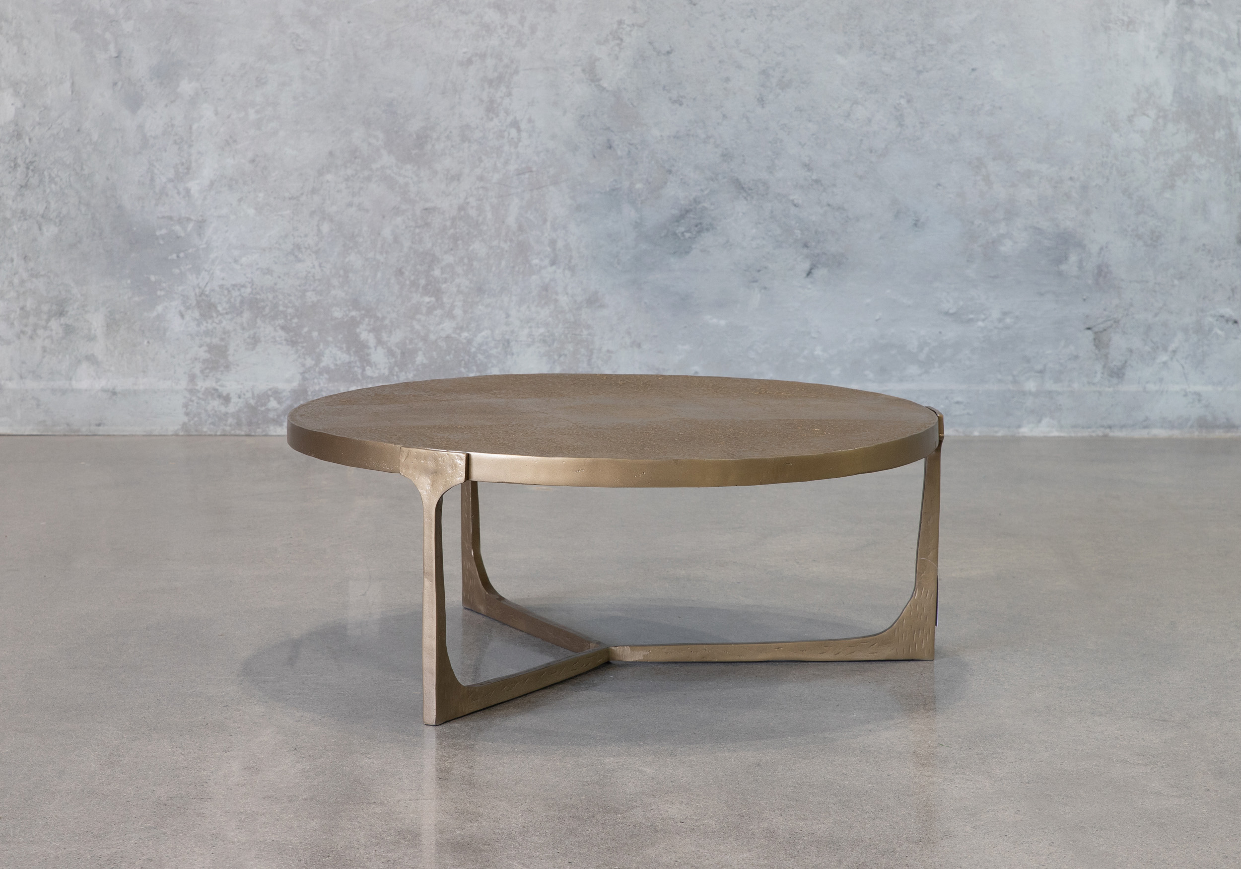 Romola Coffee Table Brass Angle
