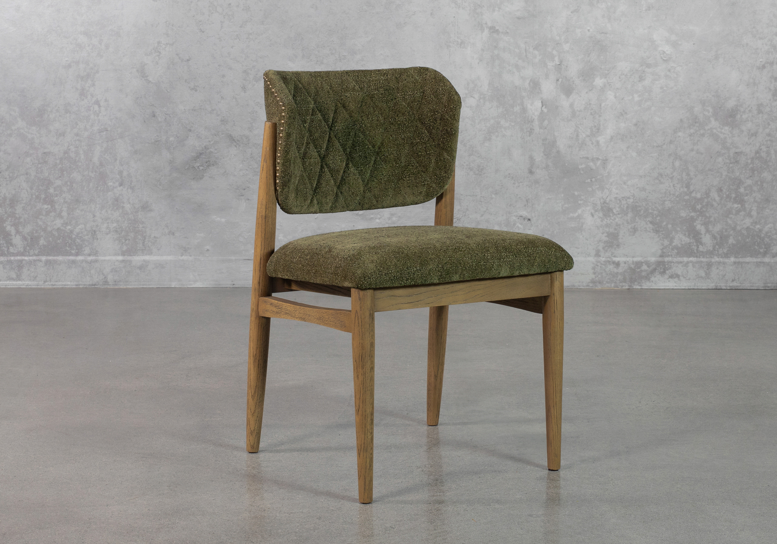 Rowa-Upholstered-Green-Dining-Chair-Angle