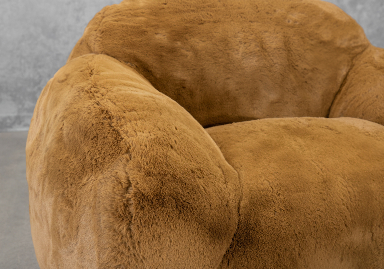 Teddy Accent Chair in Brown Seat