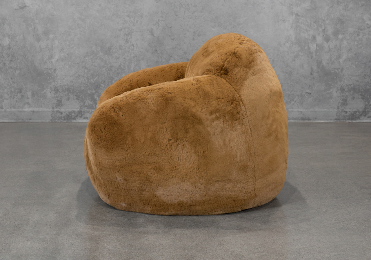 Teddy Accent Chair in Brown Side