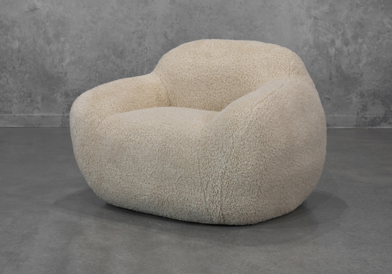 Teddy Chair Shearling - Angle