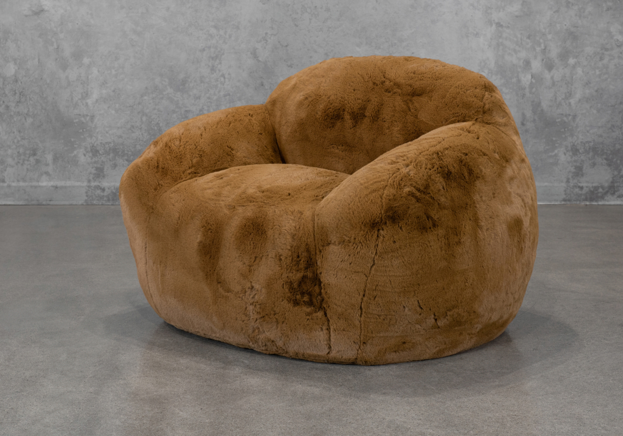 Teddy Chair in Brown Angle