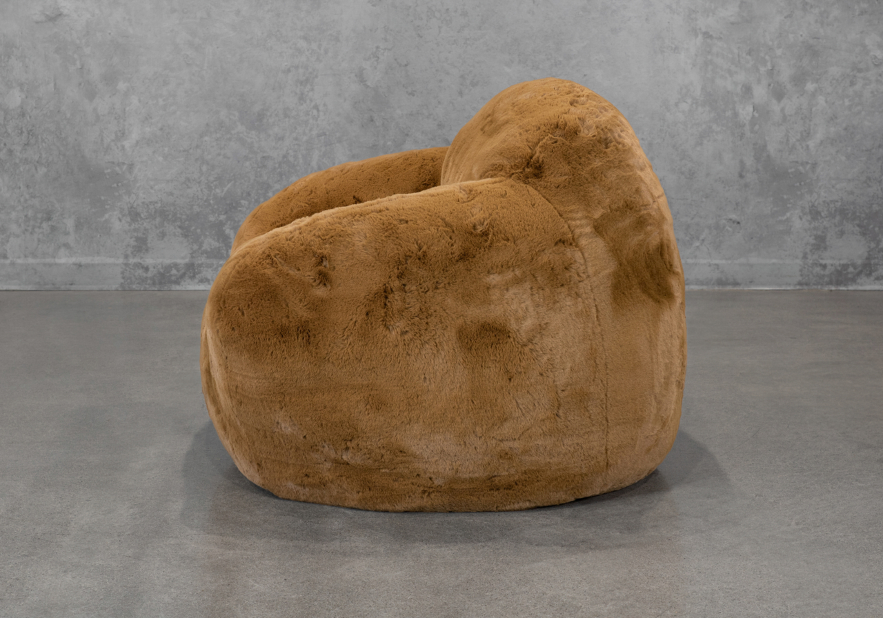 Teddy Chair in Brown Side