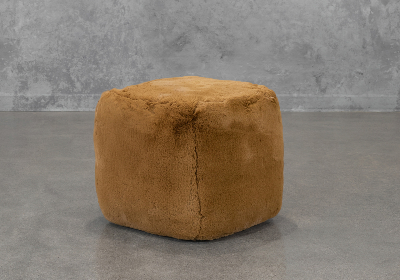 Bear Pouf in Brown - Angle