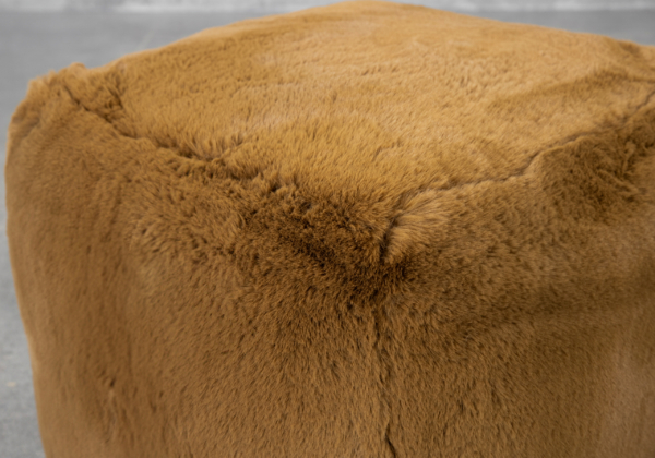 Bear Pouf in Brown - Close Up