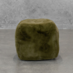 Bear Pouf in Green - Front