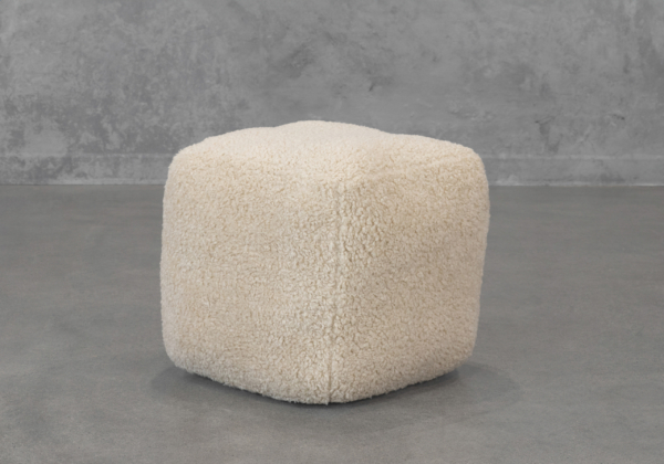 Bear Pouf in Natural - Angle