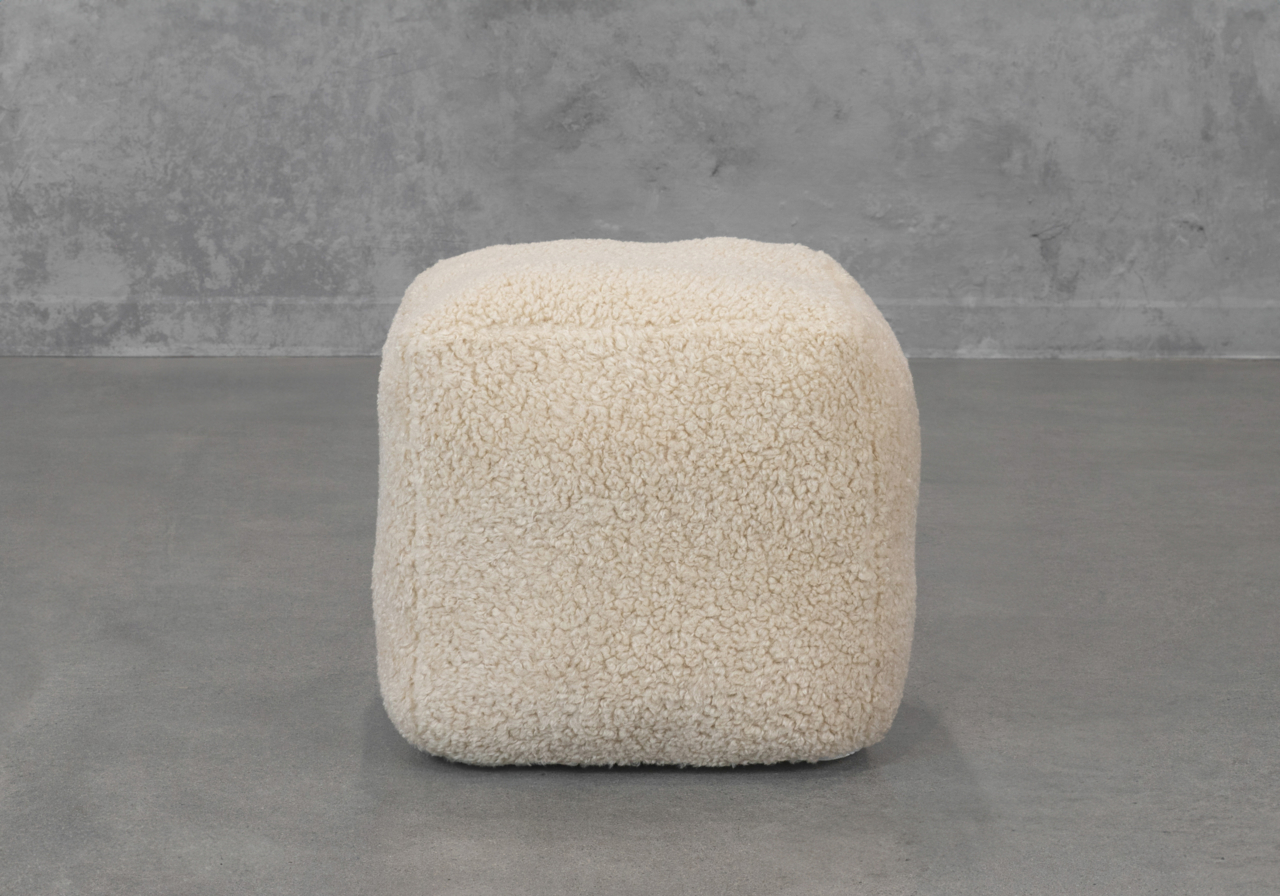 Bear Pouf in Natural - Front