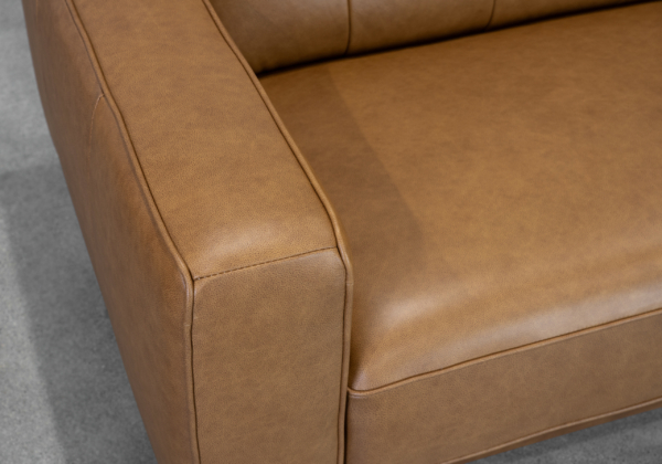 Dalkin Saddle Leather Sectional - Close Up