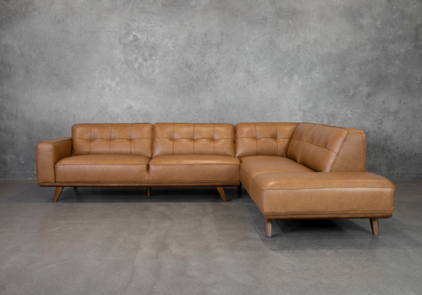 Dalkin Saddle Leather Sectional - Front - RF