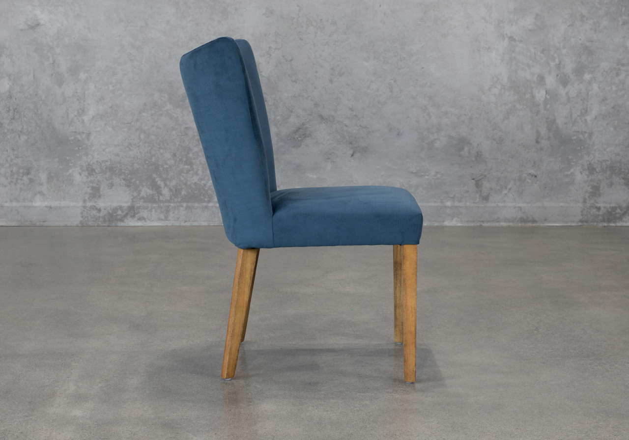 Greg C758 Teal Fabric Dining Chair - Side