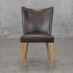 Greg Cop Black Dining Chair - Front