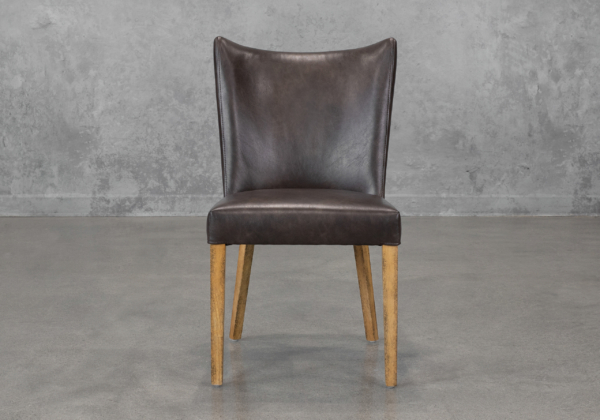 Greg Cop Black Dining Chair - Front