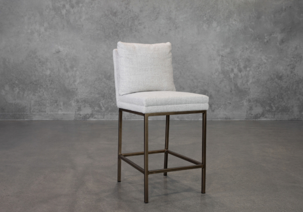 Harlow A391 Wheat Fabric Counter Stool - Angle