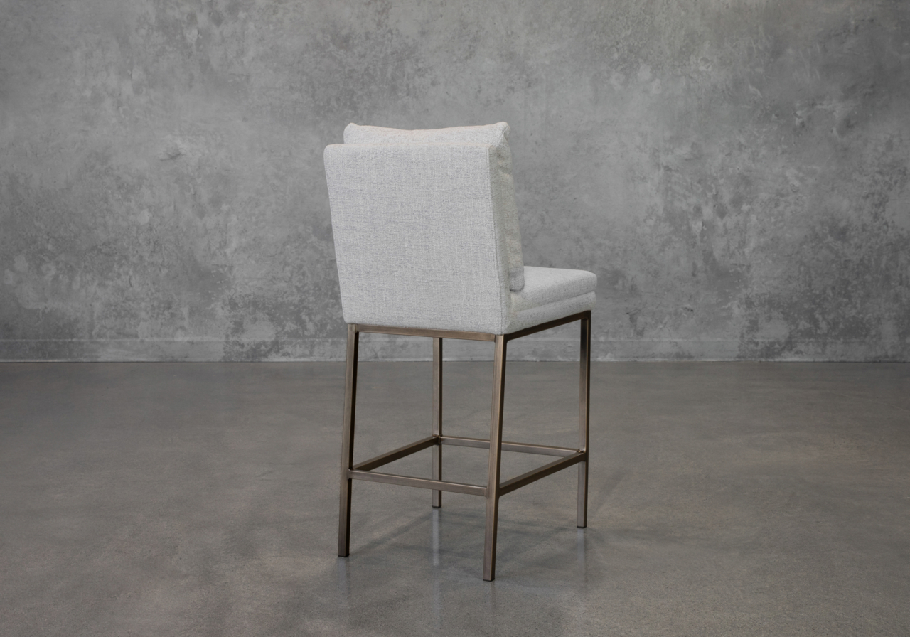 Harlow A391 Wheat Fabric Counter Stool - Back