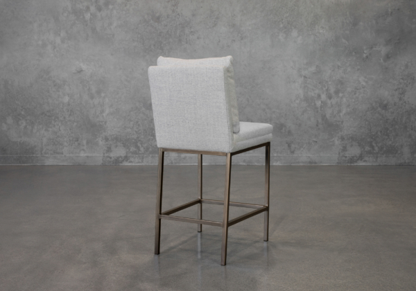 Harlow A391 Wheat Fabric Counter Stool - Back