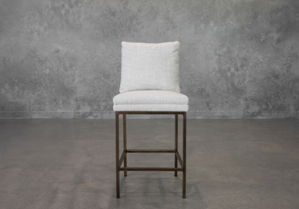 Harlow A391 Wheat Fabric Counter Stool - Front