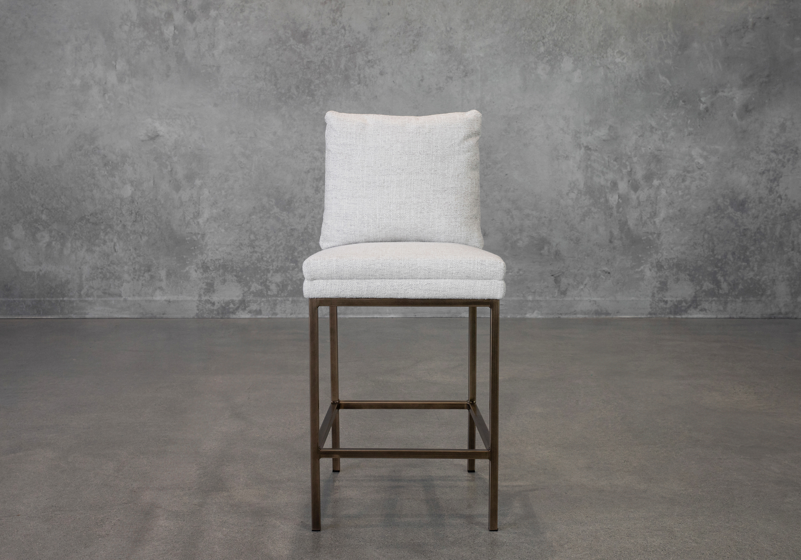 Harlow A391 Wheat Fabric Counter Stool - Front