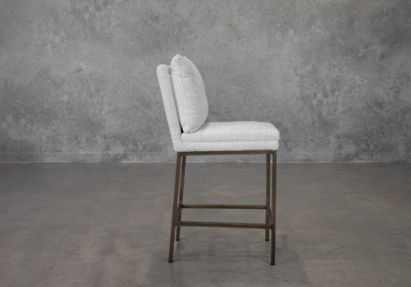 Harlow A391 Wheat Fabric Counter Stool - Side