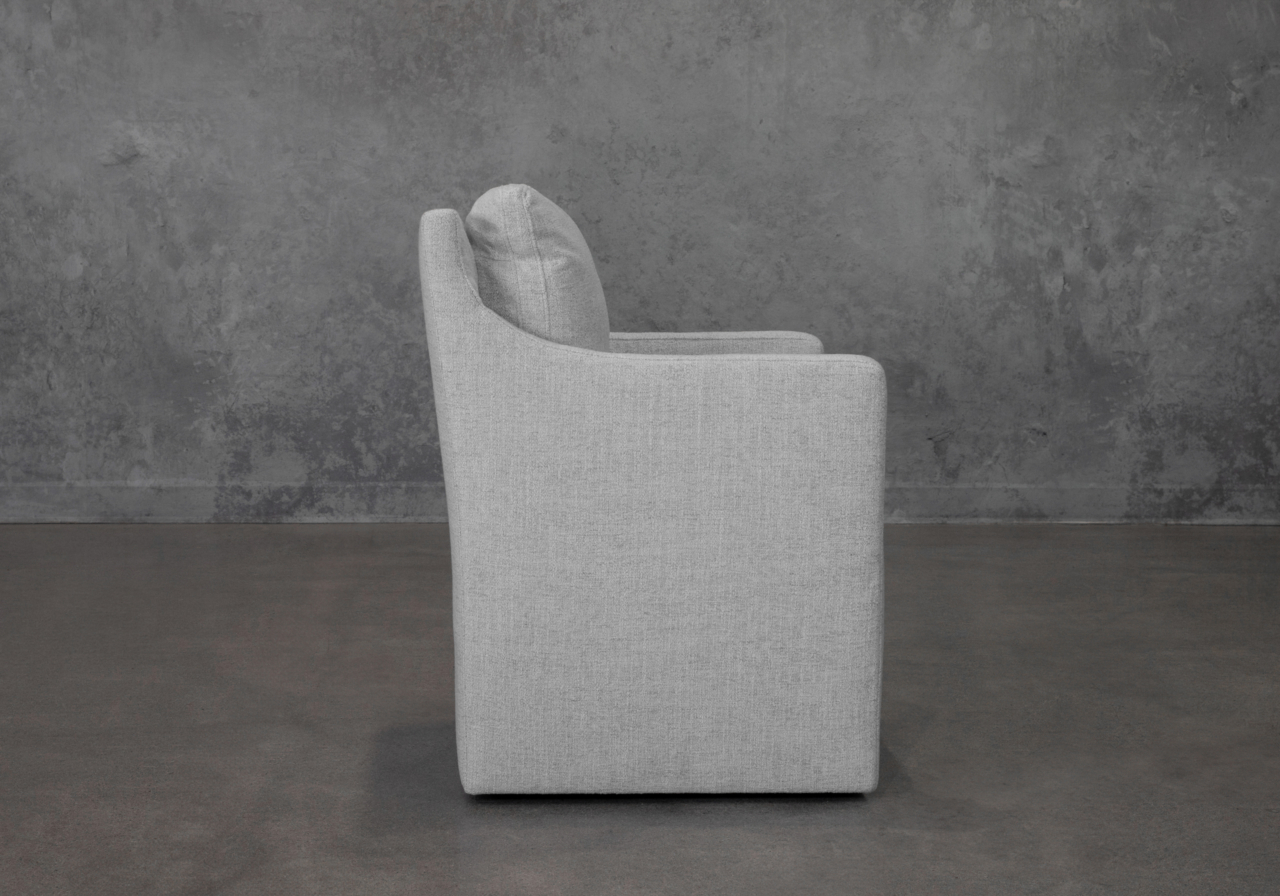 Maria A391 Wheat Fabric Armchair - Side