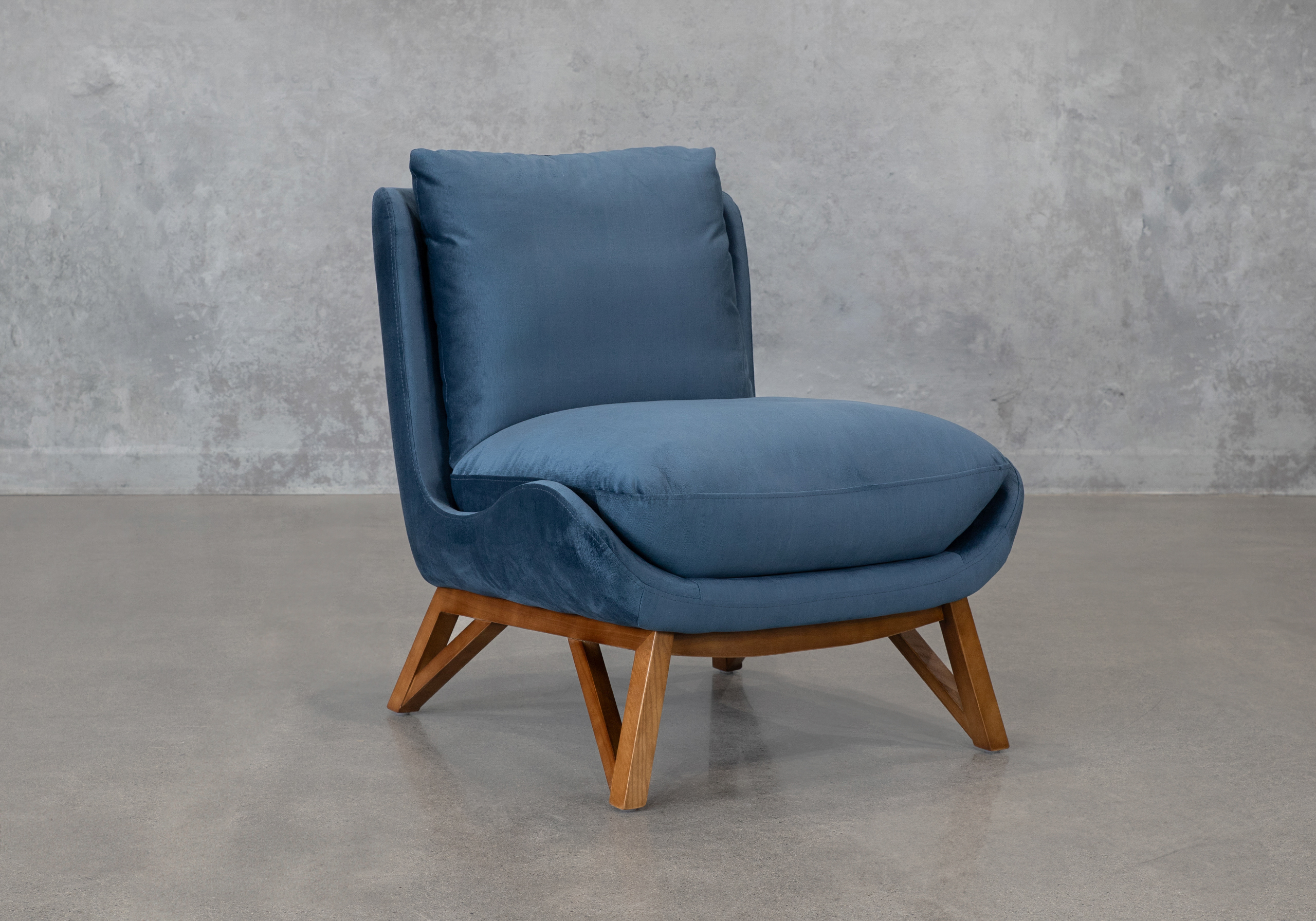 Oli C758 Teal Accent Chair - Angle