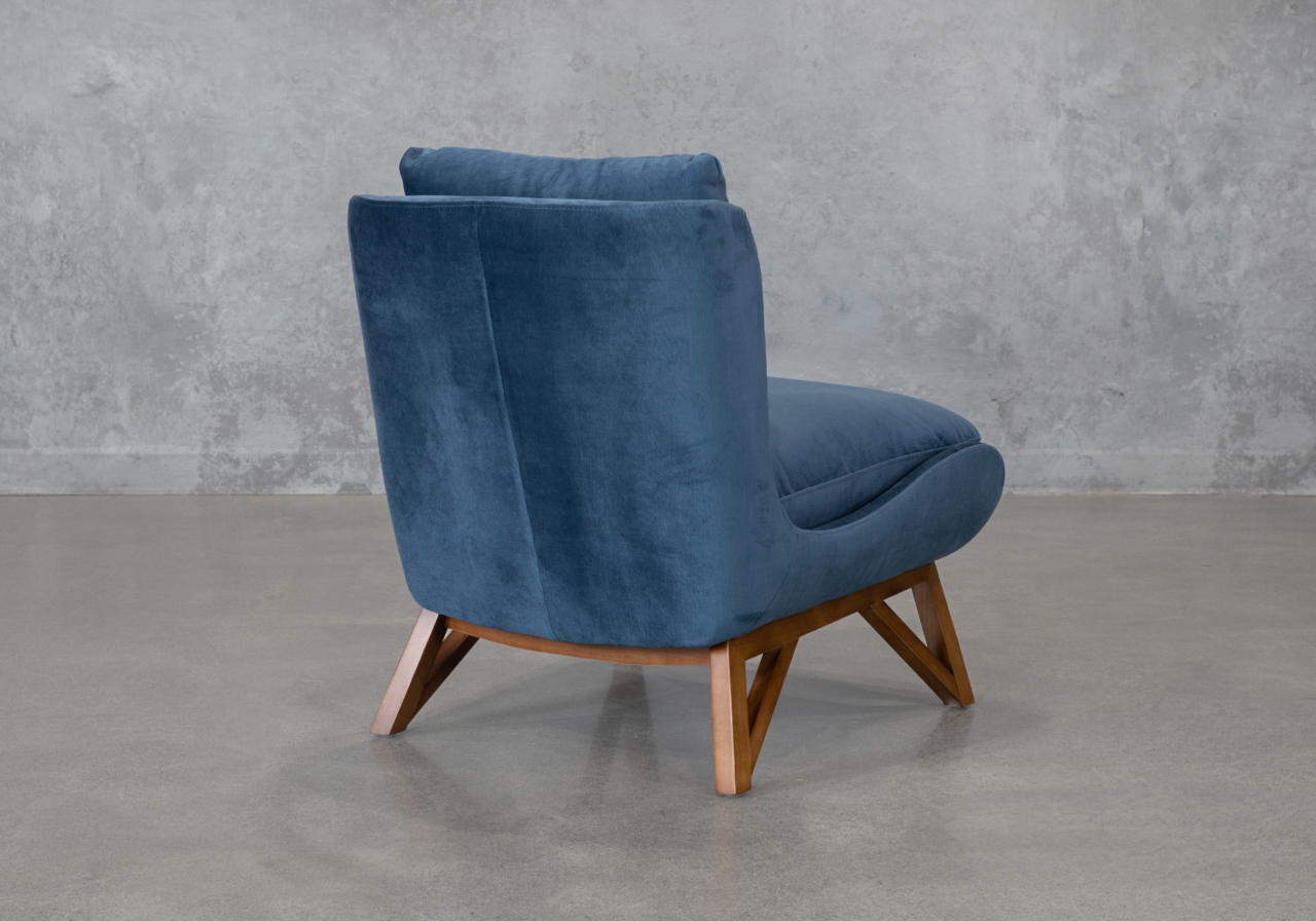 Oli C758 Teal Accent Chair - Back
