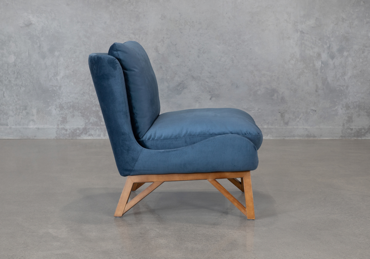 Oli C758 Teal Accent Chair - Side