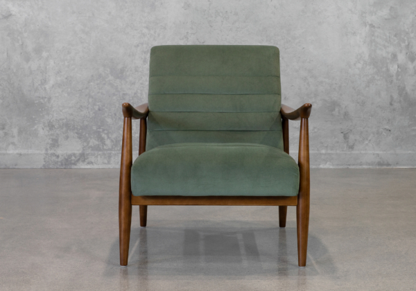 Trevor H270 Olive Fabric Accent Chair - Front