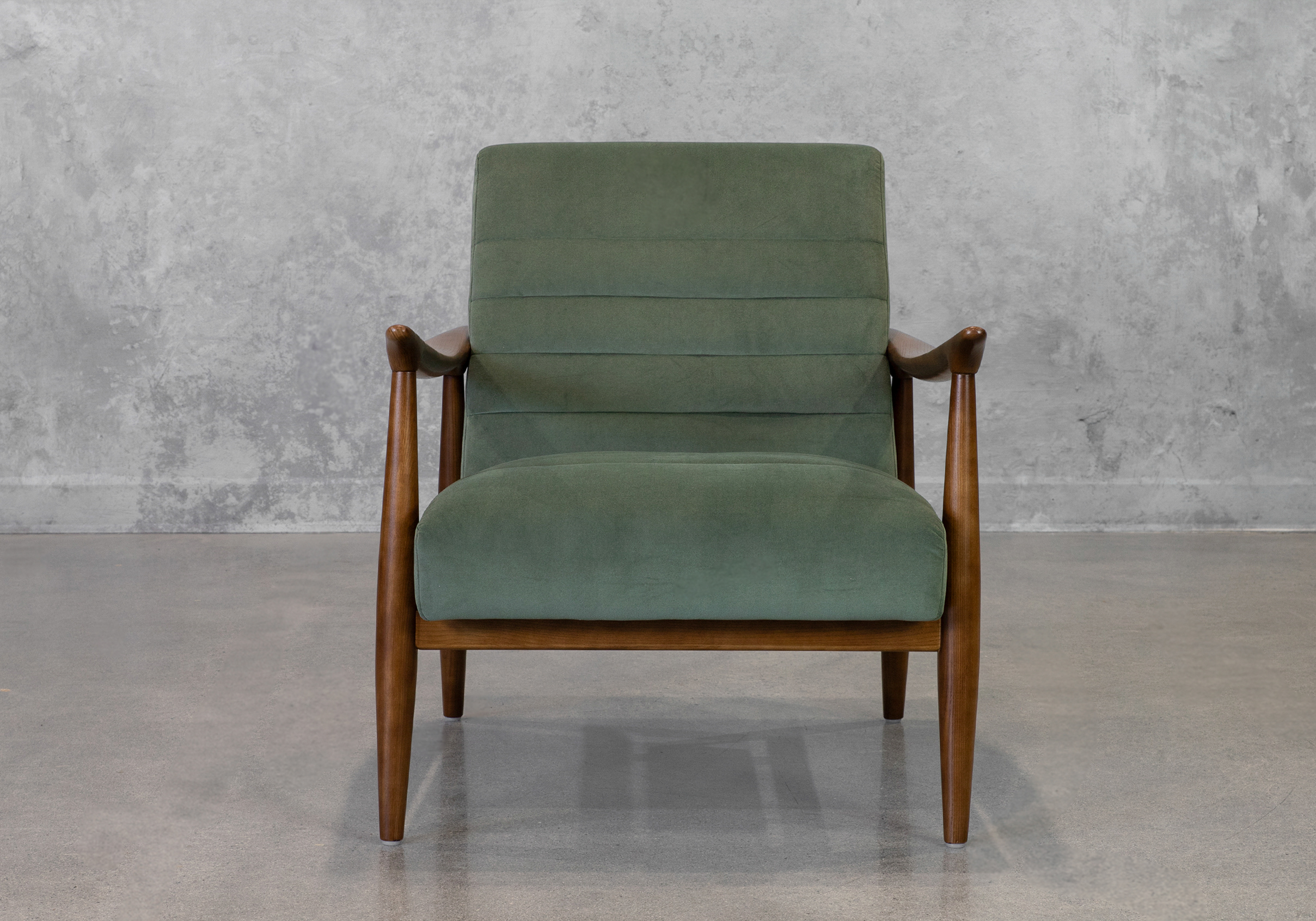 Trevor H270 Olive Fabric Accent Chair - Front