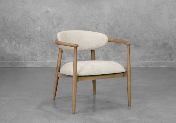 Elodie Chair in Cream - Angle