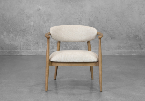 Elodie Chair in Cream - Front