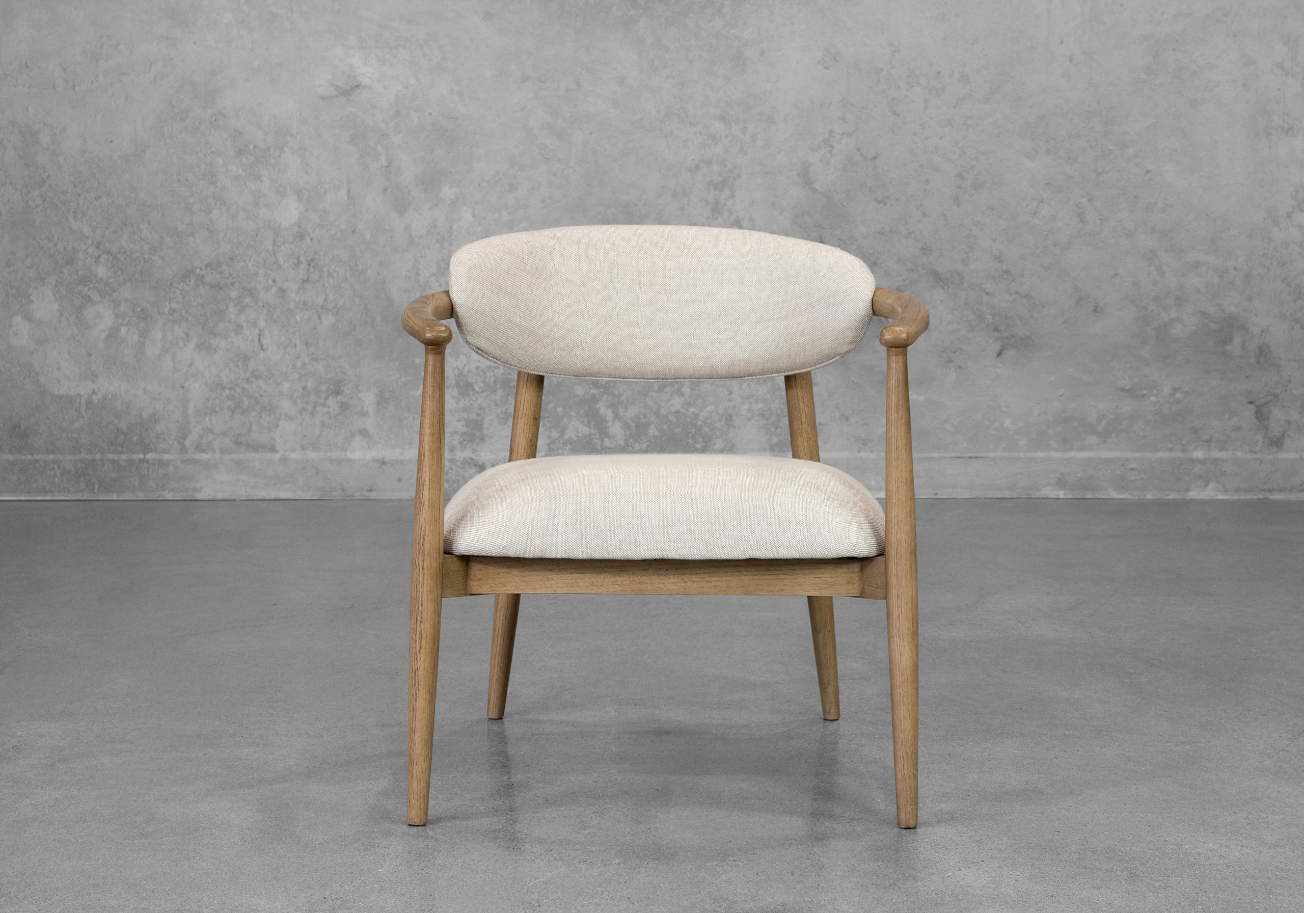 Elodie Chair in Cream - Front