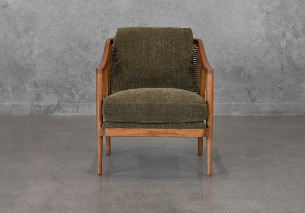 Fleur P267 Green Accent Chair - Front