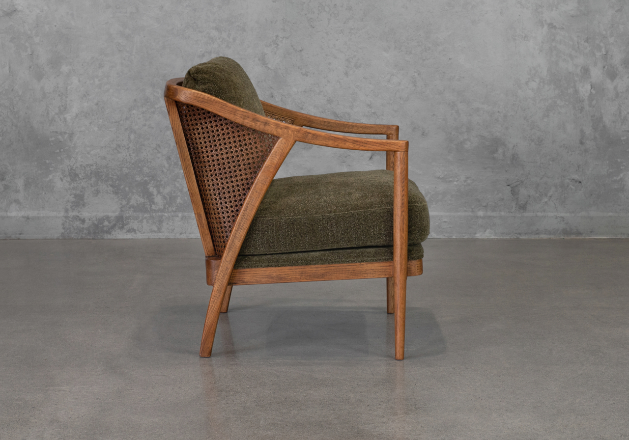 Fleur P267 Green Accent Chair - Side