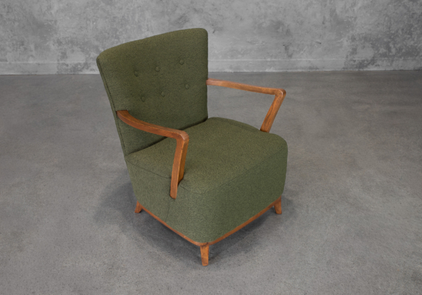 Hilda Green Fabric Accent Chair