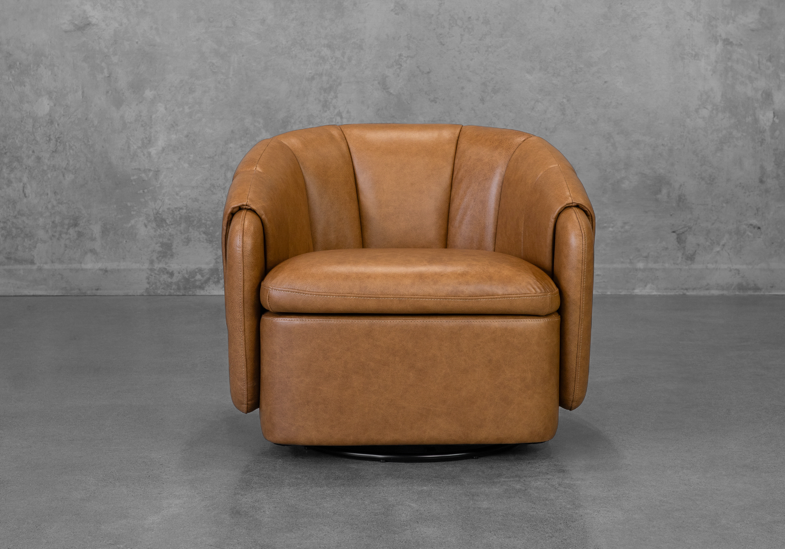 Mosa Saddle Leather Accent Chair - Front