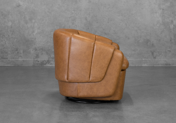 Mosa Saddle Leather Accent Chair - Side