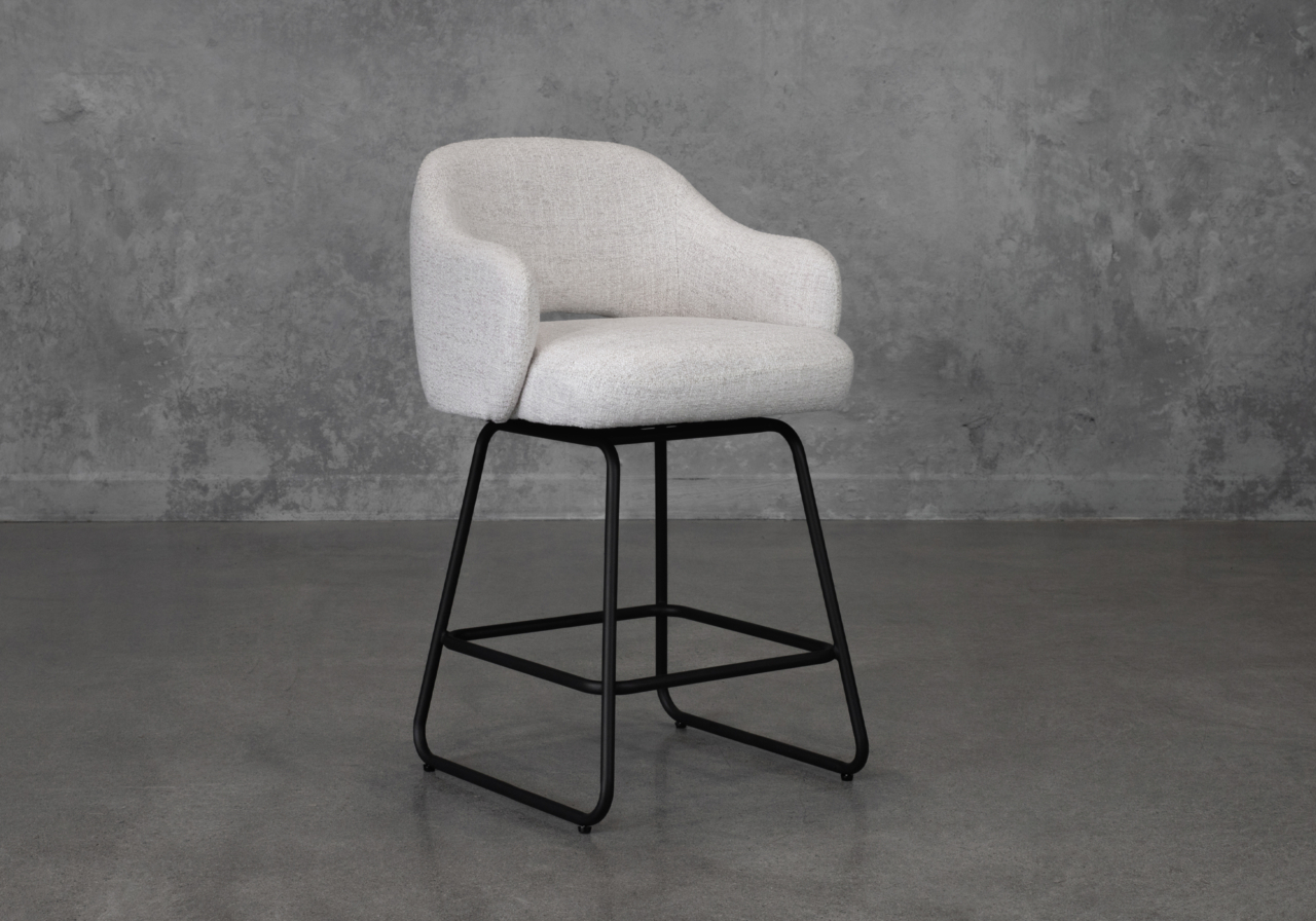 Olson Wheat Fabric Counter Stool - Angle