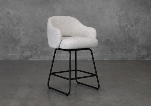 Olson Wheat Fabric Counter Stool - Angle
