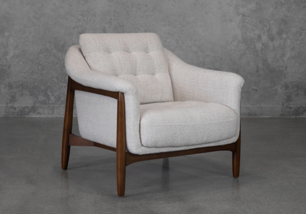 Peggy A391 Wheat Fabric Accent Chair - Angle