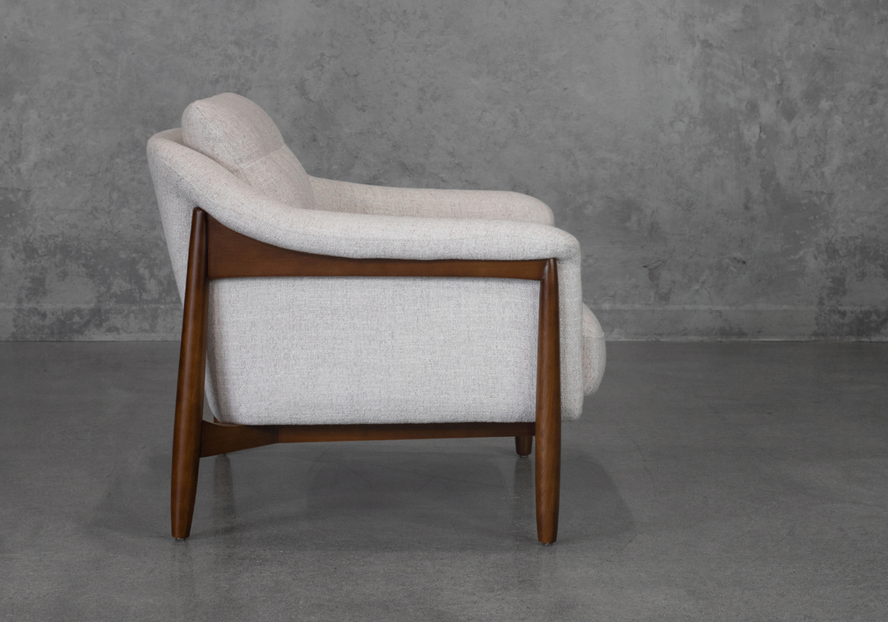 Peggy A391 Wheat Fabric Accent Chair - Side