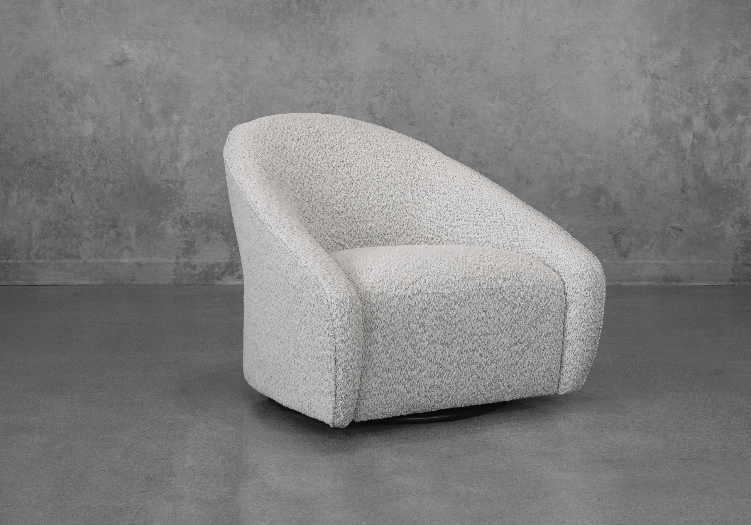 Vanco Beige Swivel Chair - Angle