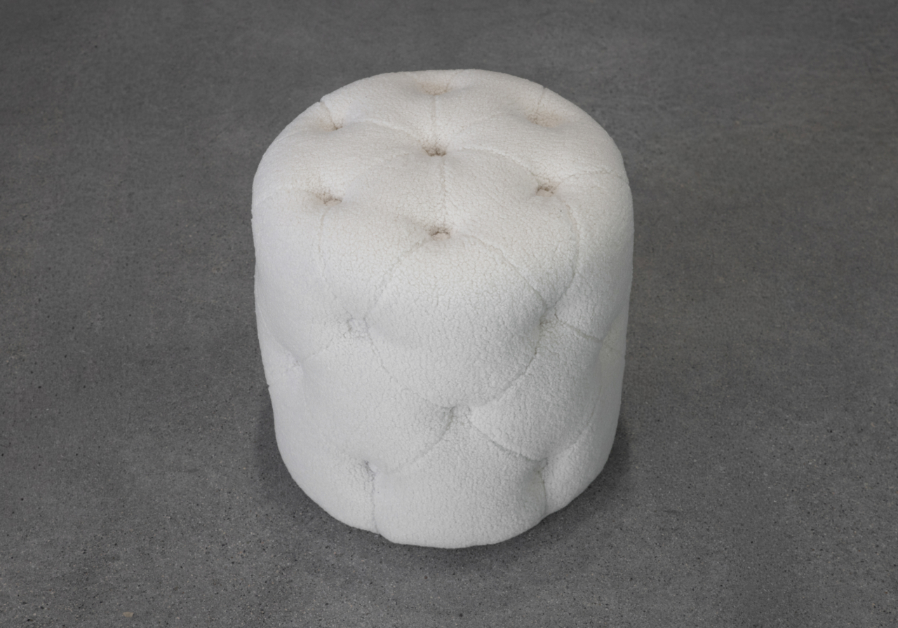 Wayne Cream Ottoman