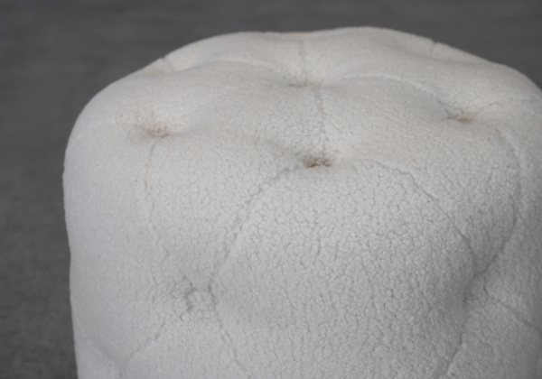 Wayne Cream Ottoman - Close Up